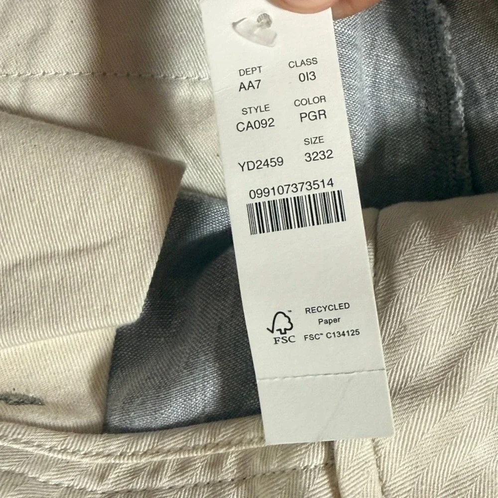 J.Crew Mens 100% Classic Fit Linen Pants Trousers Chambray Blue 32x32 NWT